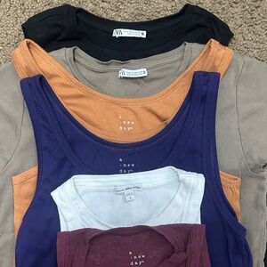 ZARA, A New Day Women's Tank Tops - Black, Orange, Purple, White, Tan